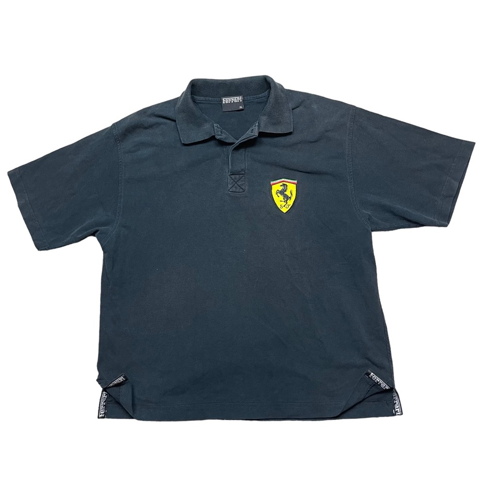 Vintage 90s Ferrari Shirt Mens Extra Large XL Black Polo Short Sleeve Official